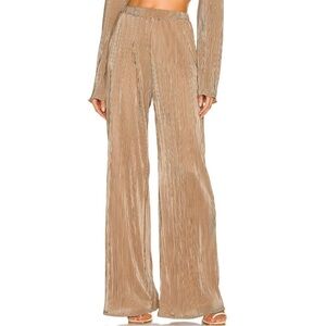 Song of Style Lucinda Pants in Taupe Pleated Size M